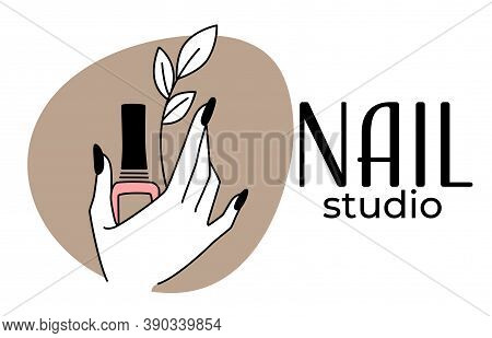 Nail Studio, Beauty Salon With Manicure Procedures Vector