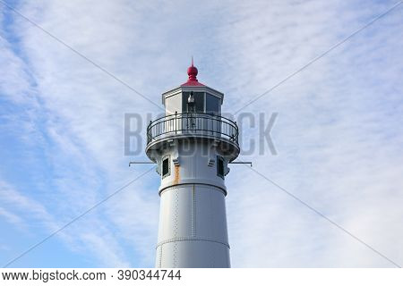 Munising range lighthouse, in Munising city, Michigan upper peninsula