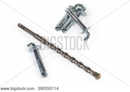 Masonry And Concrete Drill Bit With Special Shank And Carbide Bit Tip Among The Wall Anchor Bolts Wi