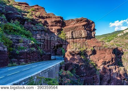Gorges De Daluis Or Chocolate Canyon As It Is Called By Locals Because Of The Rocks Color Formed By 
