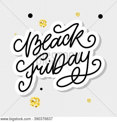 Black Friday Calligraphic Designs Retro Style Elements Vintage Ornaments Sale, Clearance Vector Lett