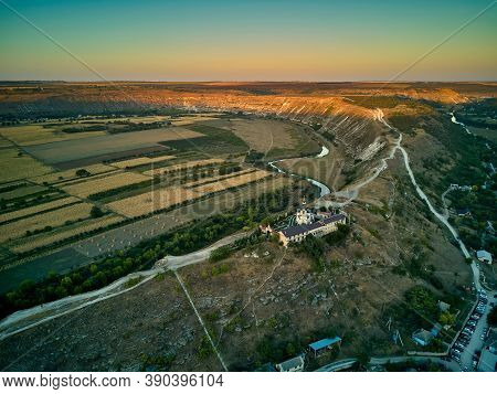 Aerial View Of A Butuceni Village. Old Orhei Is A Historical And Archaeological Complex In The Epony