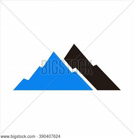 Abstract Mountain Flat Vector Icon Logo Vector Flat Concept Design