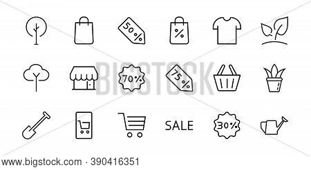 Cyber Monday Icon Set Contains Discount Packages, Promotions, Shopping Cart, Big Discounts, Shopping