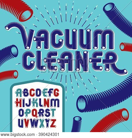 Vector Trendy Modern Capital, Uppercase Alphabet Letters Collection. Unlike Type Font, Script From A