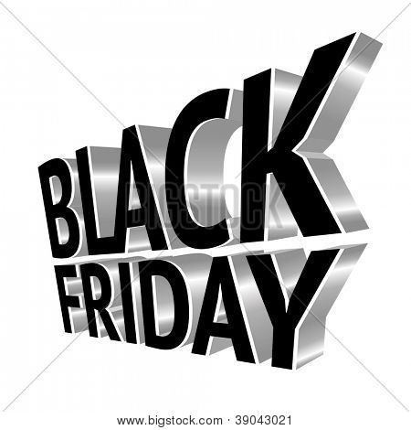 Black Friday 3d metal metin