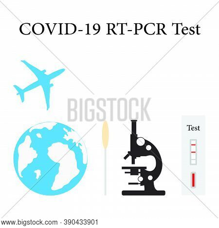 Vector Illustration Carrying Out Rt Pcr Test To Diagnose Coronavirus Infection. People Protect From 