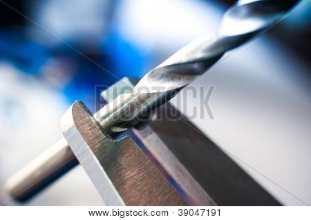 bocado de broca de poder com tresmalhos closeup