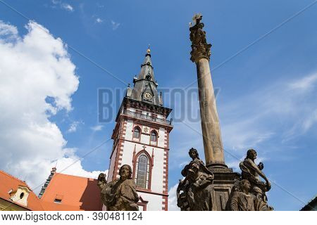 Sightseeing Tower Of The Late Gothic Decanal Church Of The Assumption Of The Virgin Mary In Chomutov