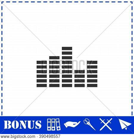Equalizer Icon Flat. Simple Vector Symbol And Bonus Icon