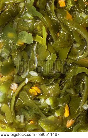 Sea Kale.sea Kale Vitamin Salad.background Seaweed Is The Top View.