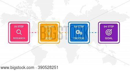 Infographic Vector Label Template With Icons. Stock Vector Business Concept. 4 Options Or Steps.