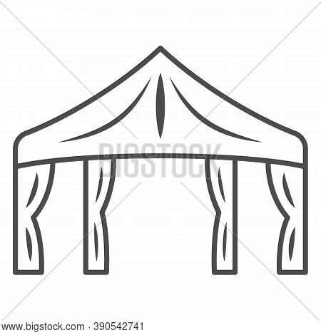 Tent Thin Line Icon, Oktoberfest Concept, Party Equipment Sign On White Background, Event Tent Icon 