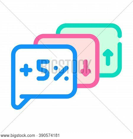Exit Polls Growing And Falling Color Icon Vector Illustration