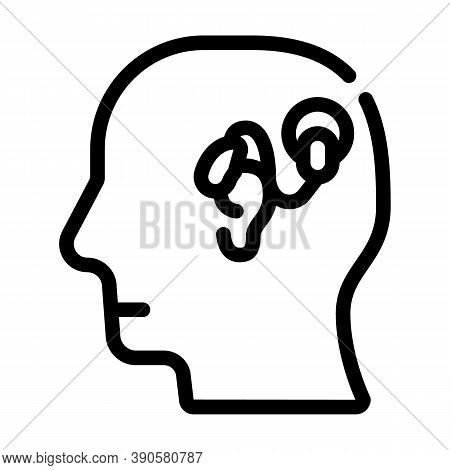 Cochlear Implant Line Icon Vector Illustration Sign