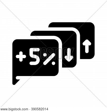 Exit Polls Growing And Falling Glyph Icon Vector Illustration