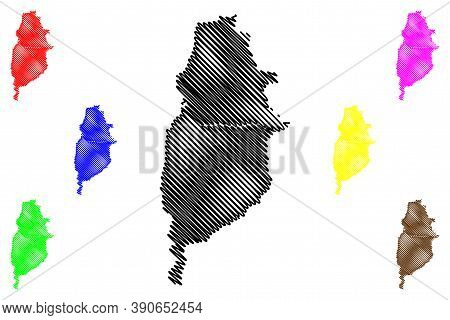 Osasco City (federative Republic Of Brazil, Sao Paulo State) Map Vector Illustration, Scribble Sketc