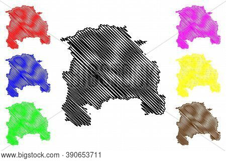 Sorocaba City And Municipality (federative Republic Of Brazil, Sao Paulo State) Map Vector Illustrat
