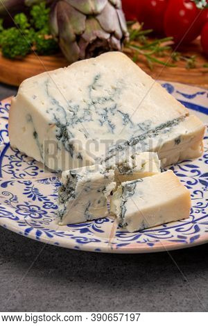 Cheese Collection, Italian Gorgonzola Cheese Made From Unskimmed Cow Milk In Piedmont And Lombardy