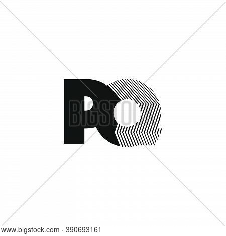 Pq Letter Logo, Creative Striped Logo Design Template For Business Identity