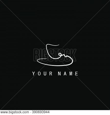 Signature Logo G And Y, Gy Initial Letter. Handwriting Calligraphic Signature Logo Design.