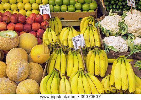 verschiedene Arten von Obst und GemÃ¼se