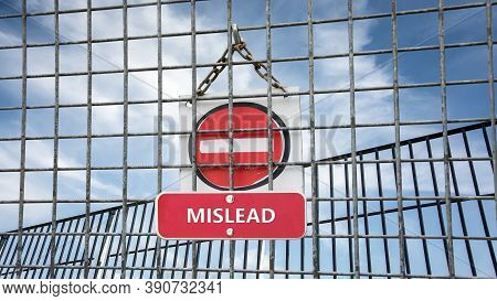 Street Sign The Direction Way To Consultation Versus Mislead