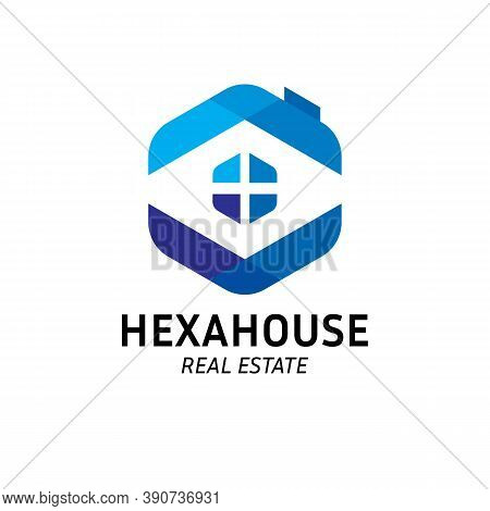 Hexa House Logo Design Template Vector Creative