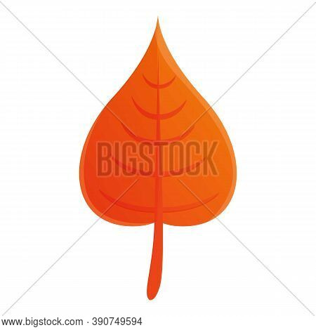 Poplar Autumn Tree Icon. Cartoon Of Poplar Autumn Tree Vector Icon For Web Design Isolated On White 