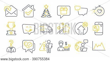 Set Of Business Icons, Such As Business Growth, Timer, Yummy Smile Symbols. Medical Drugs, Wish List