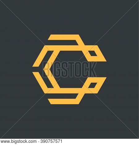 Initial Letter C Or Cc Modern Logo Icon Design Template Elements.