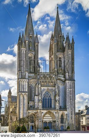 Coutances Cathedral Is A Gothic Roman Catholic Cathedral Constructed From 1210 To 1274 In The Town O