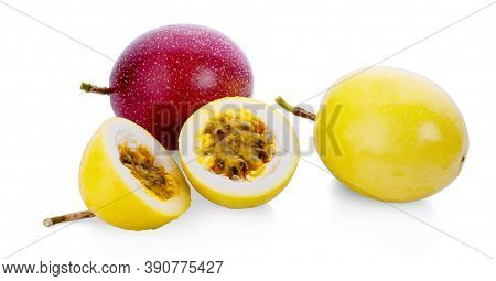 Passion Fruit Isolated On A White Background