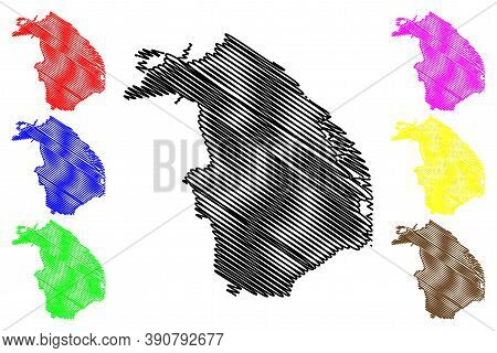 Barranquilla City (republic Of Colombia, Atlantico Department) Map Vector Illustration, Scribble Ske