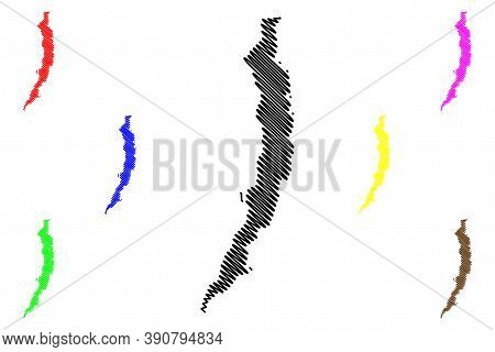 Antofagasta City (republic Of Chile, Antofagasta Region) Map Vector Illustration, Scribble Sketch Ci