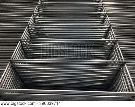 Storage Of Panels Of Welded 3d Wire Fencing.