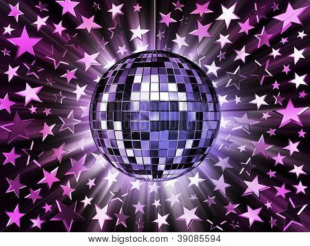 Speglade discokula och stjärnor