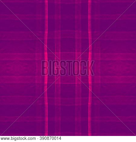 Bright Abstract Check Pattern. Watercolor Picnic Textile. Wool Squares For Man Print. Seamless Check