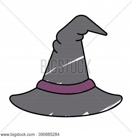 Isolated Wich Hat Icon. Halloween Season Icon - Vector