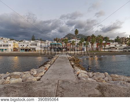 Ronda, Spain - December 14, 2018: High Angle View Of City Of Ronda And The Old Bridge.