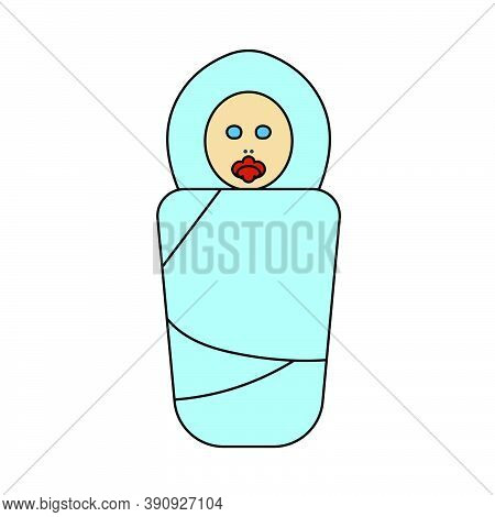 Wrapped Infand Icon. Editable Outline With Color Fill Design. Vector Illustration.