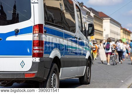 Demonstration In Odeansplatz, Munich, Germany On The 12.09.2020, Protest Against Corona Regulations 