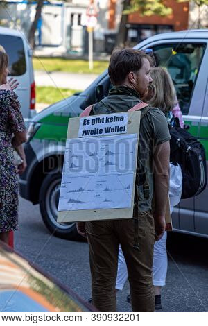 Demonstration In Odeansplatz, Munich, Germany On The 12.09.2020, Protest Against Corona Regulations 