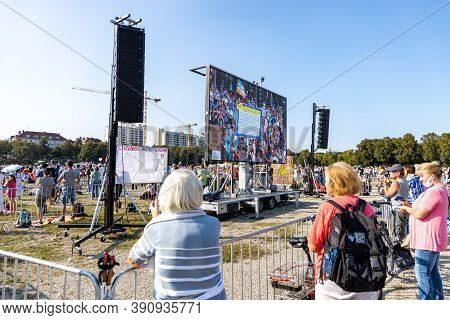 Demonstration In Theresienwiese, Munich, Germany On The 12.09.2020, Protest Against Corona Regulatio