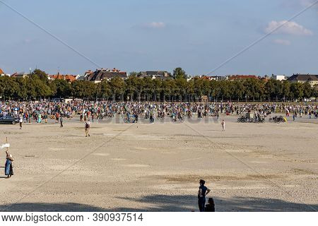 Demonstration In Theresienwiese, Munich, Germany On The 12.09.2020, Protest Against Corona Regulatio