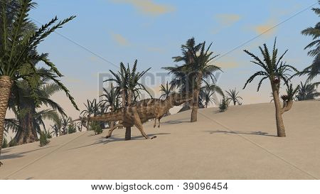 Cerantosaurus im Dschungel