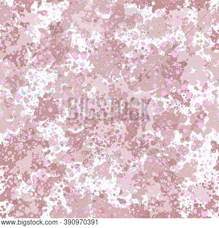 Ink Spots And Spray On A Textured Background Seamless Pattern.