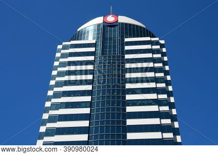 Wellington, New Zealand - March 7, 2009: Vodafone Building In Wellington, New Zealand. Founded In 19