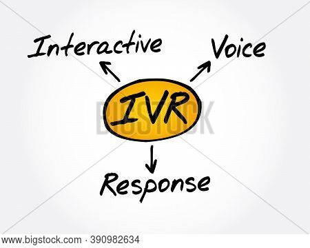 Ivr - Interactive Voice Response Acronym, Technology Concept Background