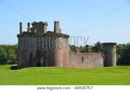 Exterior View of Caerlaverock Castle